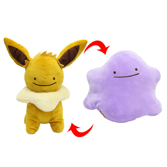 Transforming Plush Pillow - Ditto (Original Eevee and Umbreon )Design